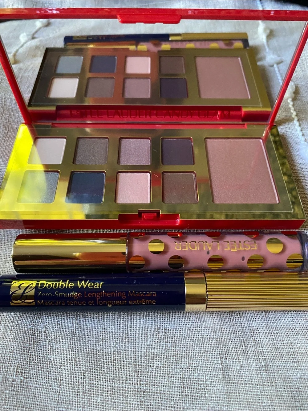 Zero Smudge Lengthening Black Mascara, Eyeshadow, Blush & Lip gloss
